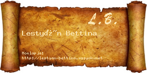 Lestyán Bettina névjegykártya