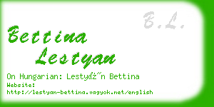 bettina lestyan business card